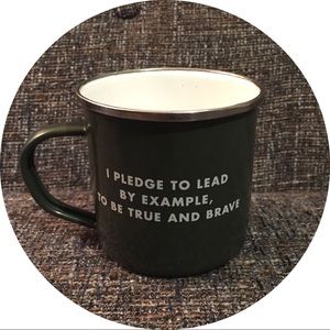 “To Lead By Example, to be True & Brave” camp cup